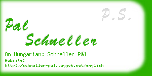 pal schneller business card
